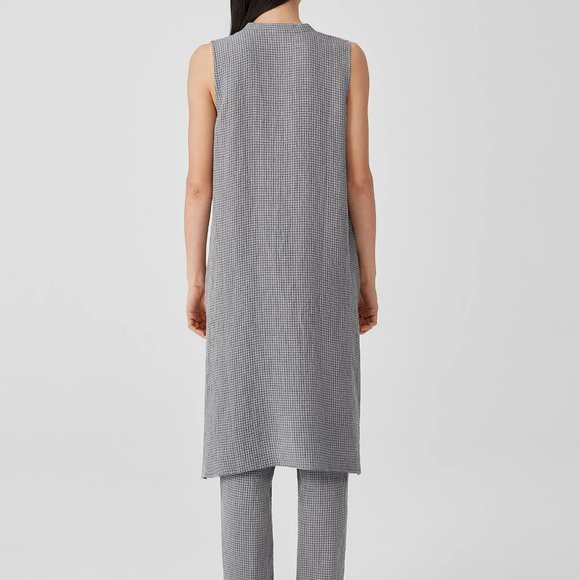 Eileen Fisher Puckered Organic Linen Long Shirt Size PP - Picture 2 of 8